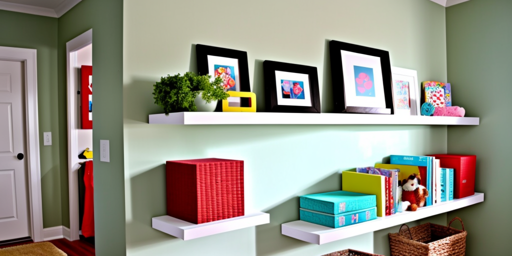 DIY Floating Kid Shelf